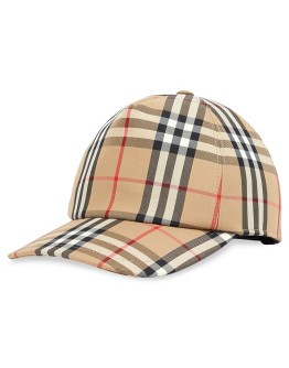 check print baseball cap