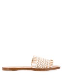 crystal-embellished raffia slides