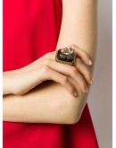 crystal-embellished butterfly ring