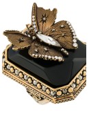 crystal-embellished butterfly ring