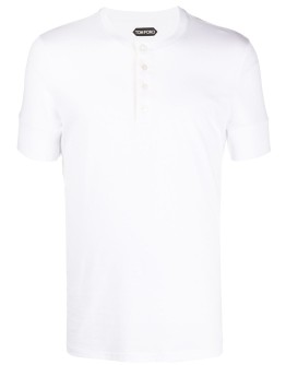 collarless polo shirt