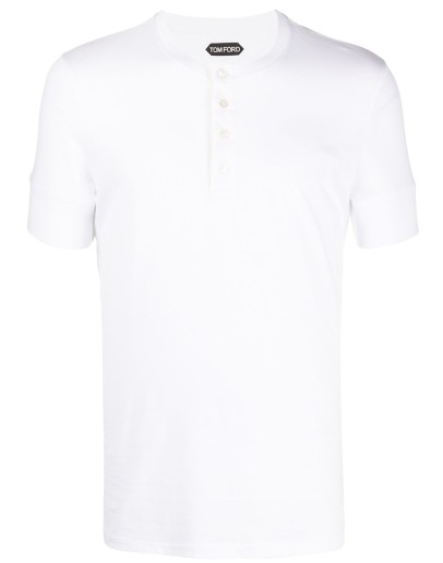 collarless polo shirt