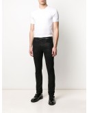 collarless polo shirt