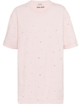 crystal-embellished T-shirt