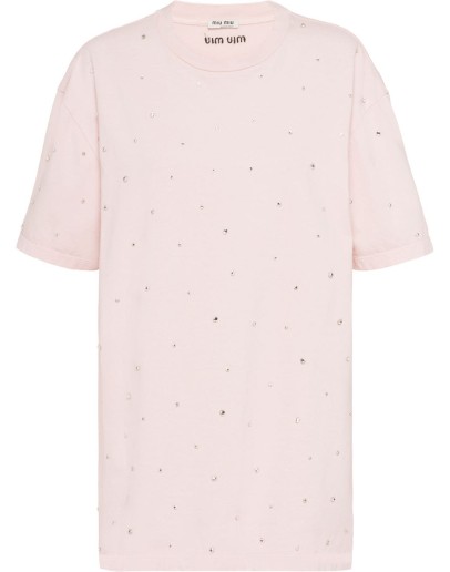 crystal-embellished T-shirt