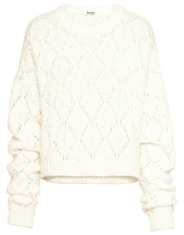 pearl-embellished argyle sweater