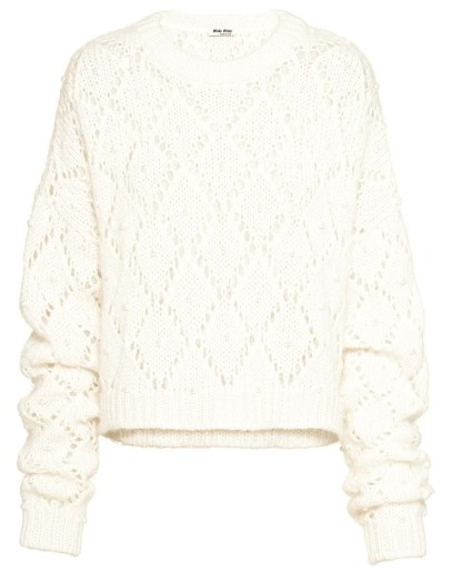 pearl-embellished argyle sweater