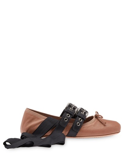 belted ballerina shoes