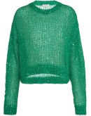 sequin-embellished mesh-knit jumper