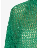 sequin-embellished mesh-knit jumper