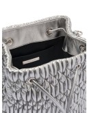 crystal embellished bucket bag