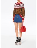 shiny quilted bucket bag
