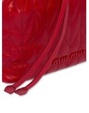 shiny quilted bucket bag