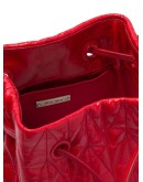 shiny quilted bucket bag