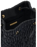 crystal nappa leather bucket bag