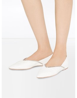 crystal embellished ballerina shoes