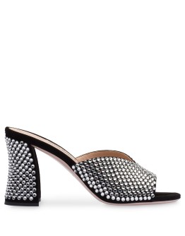 crystal-embellished 85mm mules