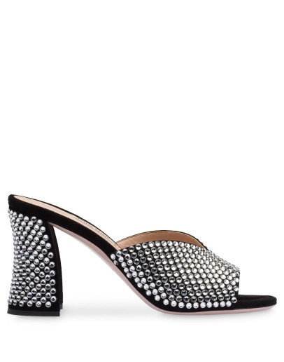 crystal-embellished 85mm mules