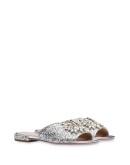 crystal-embellished glitter sandals