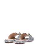 crystal-embellished glitter sandals