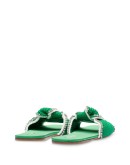 crystal-embellished crochet slides