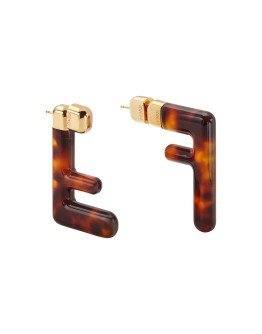 FF motif earrings