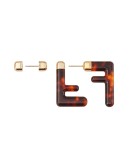 FF motif earrings