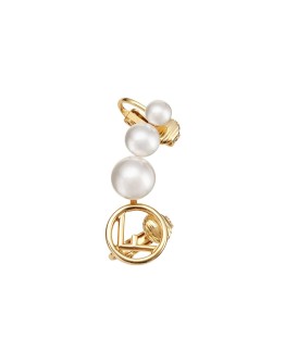 F is Fendi pearl clip ear cuff