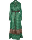 vichy pattern long dress
