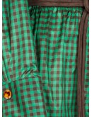 vichy pattern long dress