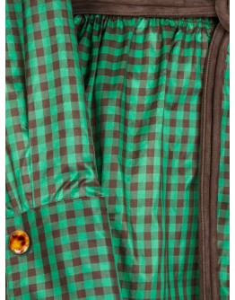 vichy pattern long dress