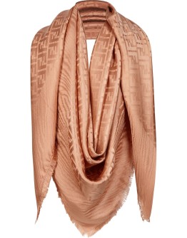 large jacquard FF motif shawl