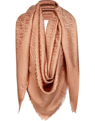 large jacquard FF motif shawl