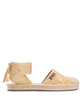 Fendi Roma raffia espadrilles