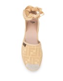 Fendi Roma raffia espadrilles