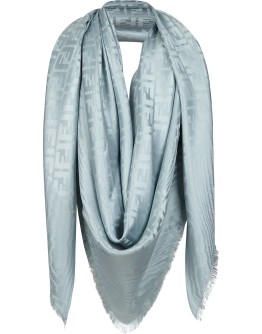 FF motif frayed scarf