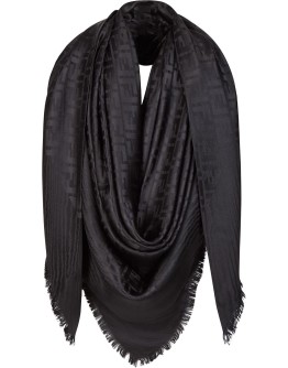 logo print scarf