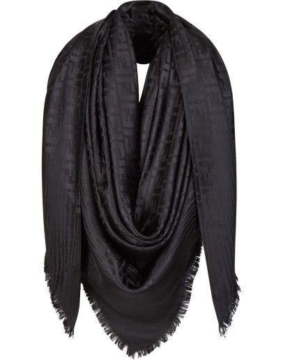 logo print scarf