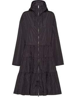 tiered midi raincoat