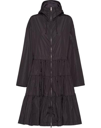 tiered midi raincoat