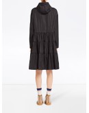 tiered midi raincoat