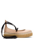 satin platform ballerina shoes
