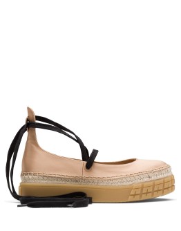 satin platform ballerina shoes
