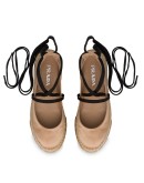 satin platform ballerina shoes