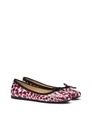 printed patent leather ballerina shoes