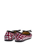 printed patent leather ballerina shoes