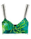 botanical-print bralette top