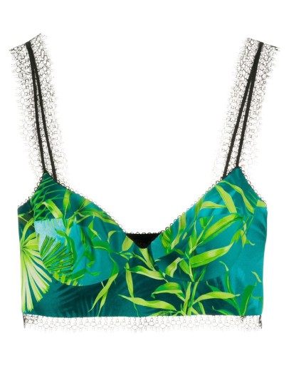 botanical-print bralette top