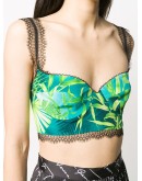botanical-print bralette top