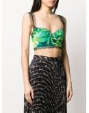 botanical-print bralette top